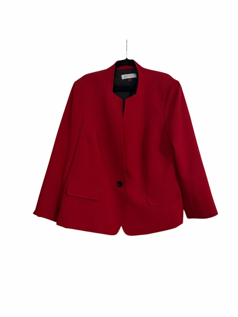 Kasper Vibrant Red Collarless Women's Blazer